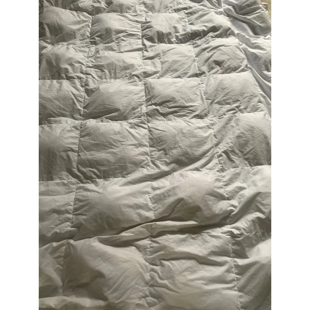 PBteen White Down Comforter Insert Box Stitch Bedding size full
